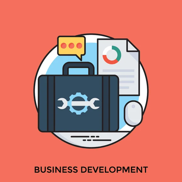 現在ビジネス開発コンセプトに設計されたビジネスの要素 — ストックベクタ