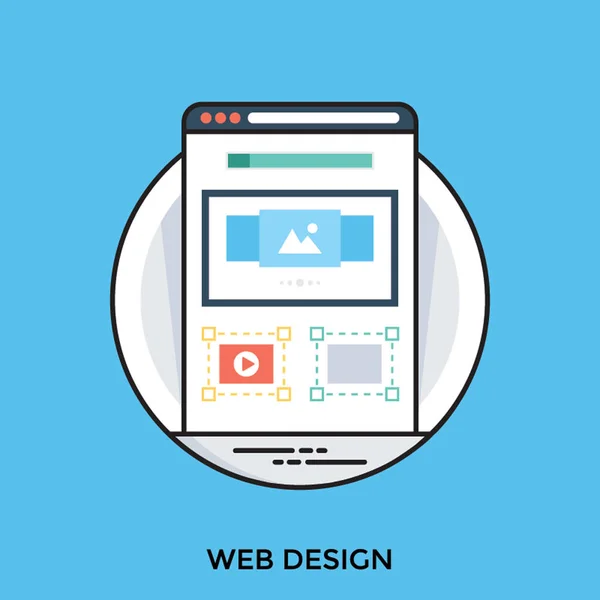 Diseño Iconos Planos Diseño Web — Vector de stock