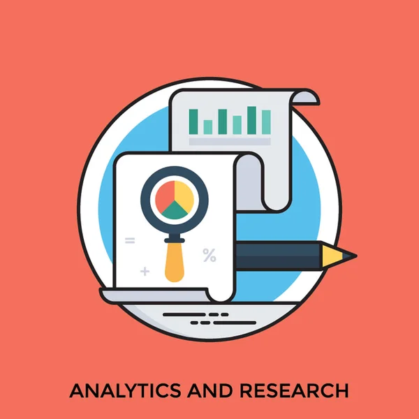 Arken Med Inslag Analytics Och Forskning — Stock vektor