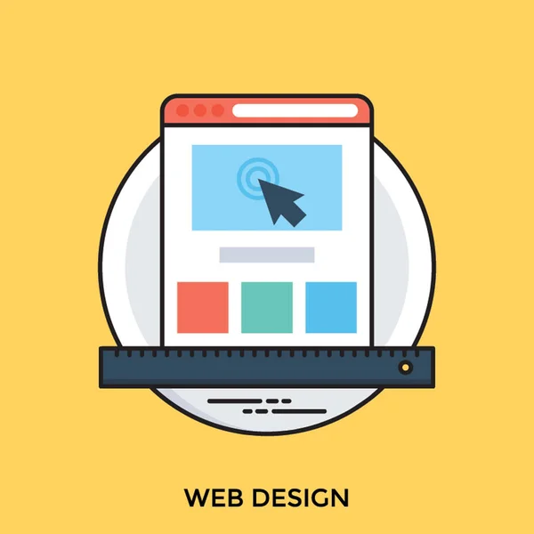 Graphically Designed Page Computer Screen Arrow Click Web Design — Stock Vector