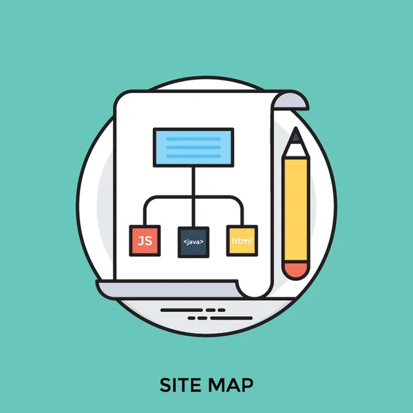 Verschiedenes Mapping Design Auf Einer Seite Mit Bleistift Symbolisiert Sitemap — Stockvektor