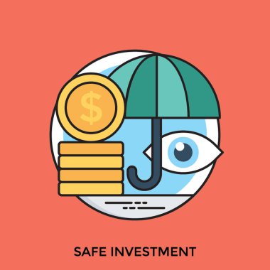 Göz ve güvenli yatırım açıklayan şemsiye ile dolar yığını 