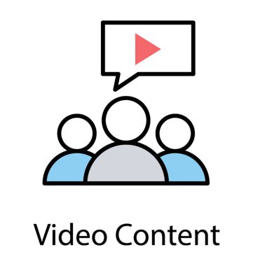 Bir grup insan çalma ile imzalamak telepresence bayraklarında düz simgesi tasarım