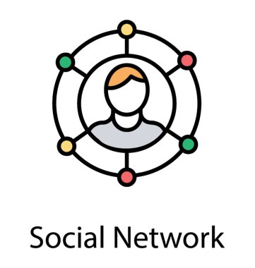 Sosyal bağlantı kavramını gösterilen Ağ düğümleri 