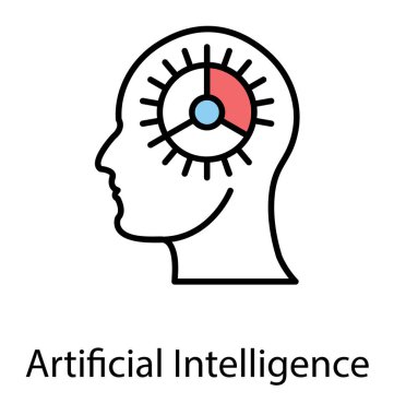 çizgi vektör simgesi tasarım yapay zeka