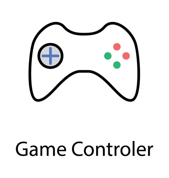 Controlador Juego Diseño Icono Plano Gamepad — Vector de stock