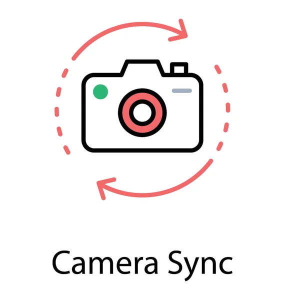 Uma Moderna Tecnologia Fotográfica Câmera Reversa — Vetor de Stock