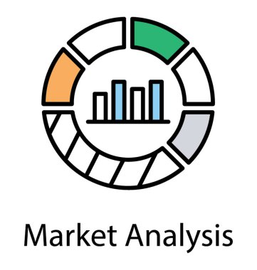 Pasta grafiği çubuk grafik içinde piyasa analiz simgesi sunmak zorunda
