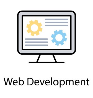 Web geliştirme düz simgesi 