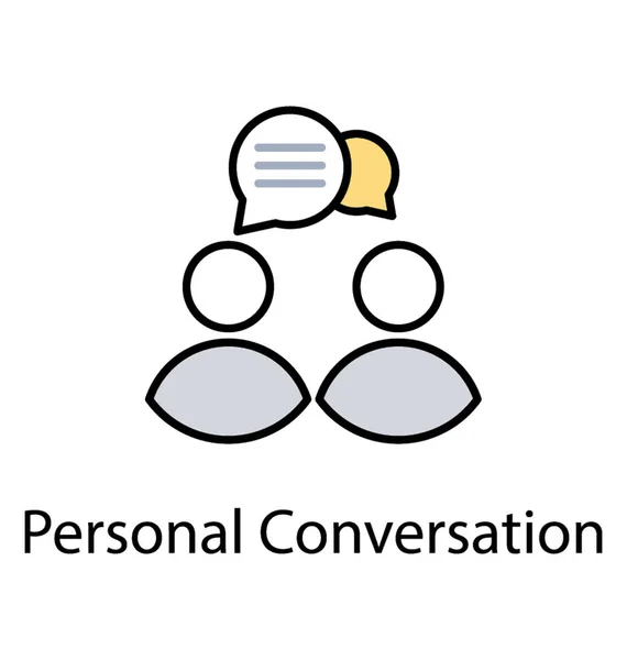 Menschliche Avatare Mit Chat Blasen Die Ikone Des Persönlichen Gesprächs — Stockvektor