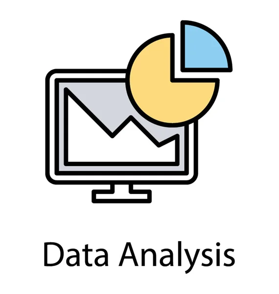 Grafico Con Rappresentazione Grafica Diversi Diagrammi Che Mostrano Icona Analisi — Vettoriale Stock