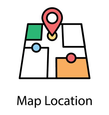 Sınırlı yerlerde ve PIN marker, harita konumu için bir simge ile yerel localility Haritası 