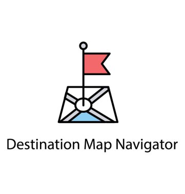 Gösteren ve bir kağıt harita üzerinde belirli konum, konum bayrak simgesini işaret Haritası 