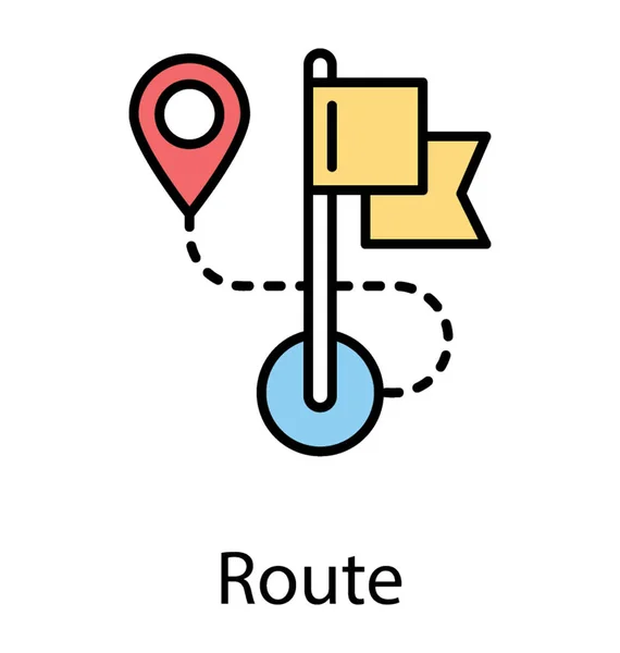 Dotted Line Pathway — स्टॉक वेक्टर