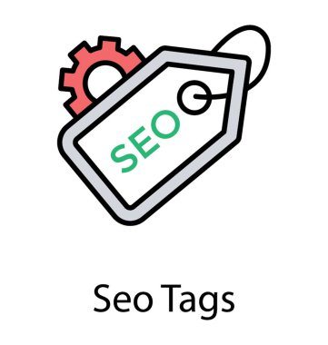 SEO etiketi ile bir dişli Hıristiyanlıkla seo optimizasyon Etiketler 