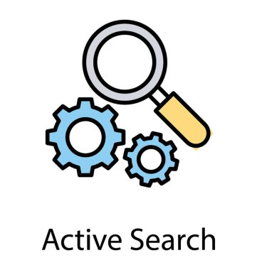 Büyüteç lens ile etkin arama kavramı tasvir SMM 