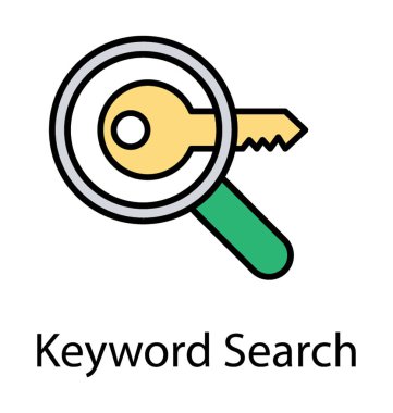 Anahtar kelime araştırma gösteren bir anahtar üzerinde büyüteç