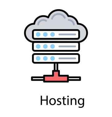 Sunucu ağ arka planda, server bulut yedekleme bulut ile paylaşım