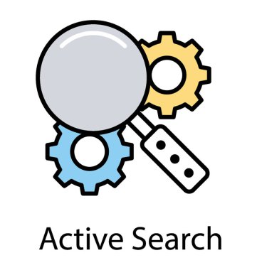 Büyüteç lens ile etkin arama kavramı tasvir SMM 