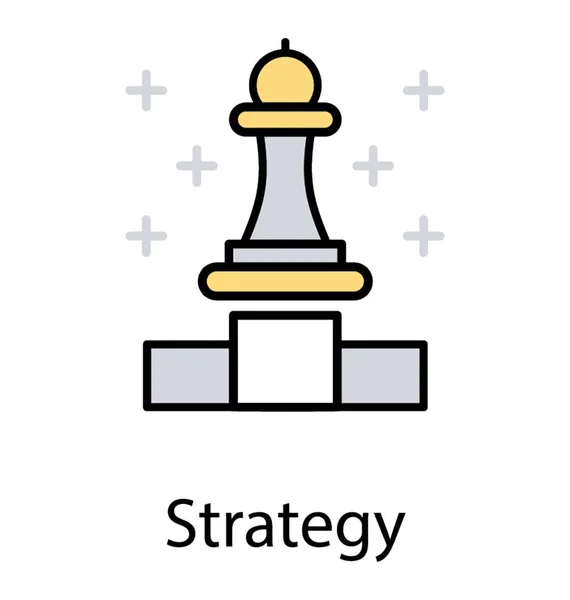 Šachy Věž Reprezentuje Strategie — Stockový vektor