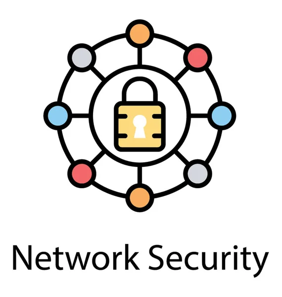 Integriteit Van Het Netwerk Netwerk Veiligheidsconcept Vertegenwoordigen — Stockvector