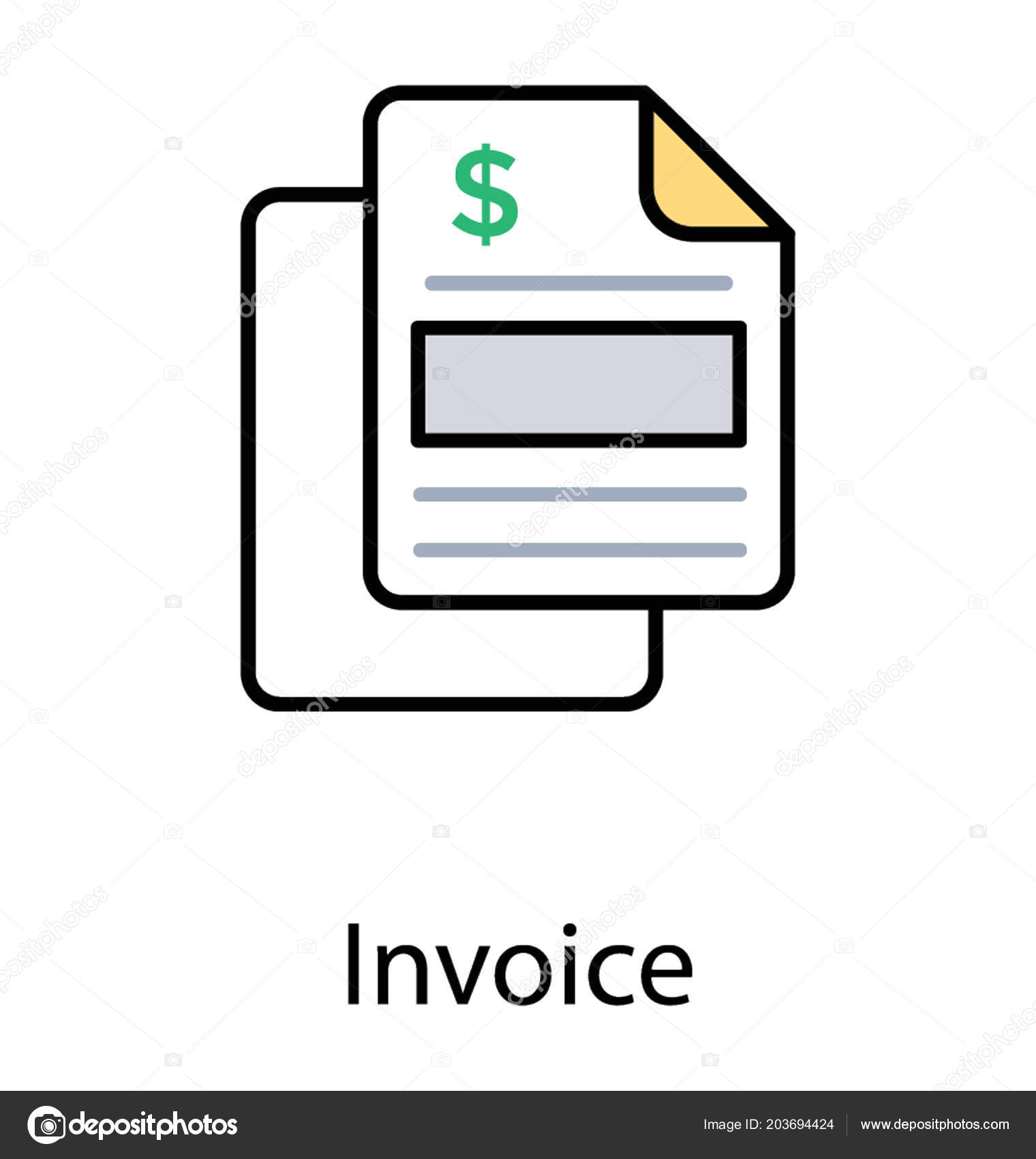 papers dollar sign indicative purchasing invoice stock vector invoice purchasing