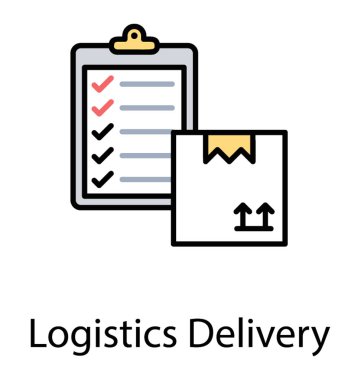 Denetim listesi ve bir paket birlikte lojistik teslimat fikir simgeleyen 