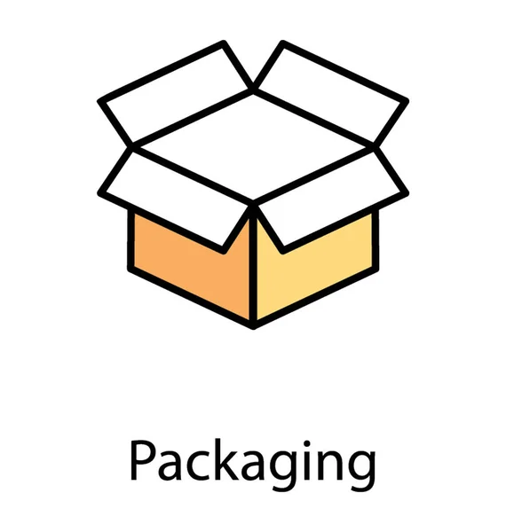 Papírový Obal Pro Dodání Používaný Poskytovateli Logistických Služeb — Stockový vektor