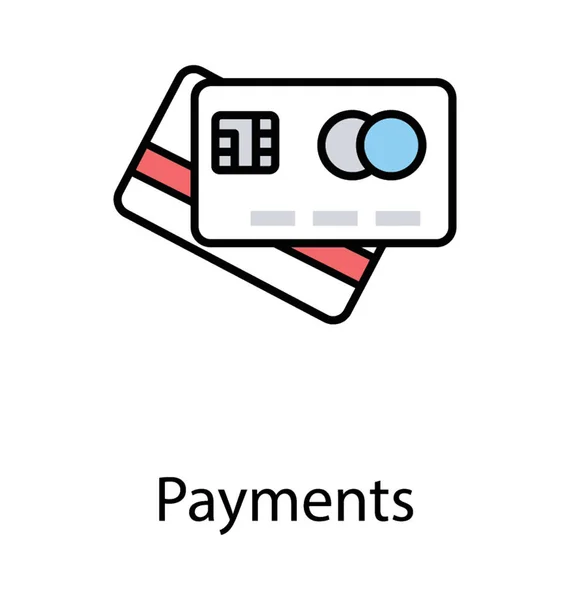Πιστωτικές Κάρτες Εικονίδιο Που Αντιπροσωπεύει Τρόπος Πληρωμής — Διανυσματικό Αρχείο