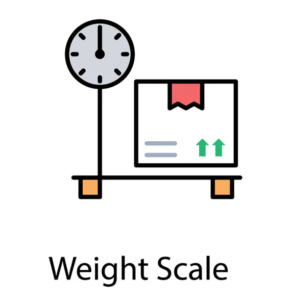 Піктограма Вагового Масштабу Була Розроблена Ваговий Коефіцієнт Вимірювання Пакету — стоковий вектор
