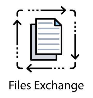 Dosya paylaşım ağı Hıristiyanlıkla düz simgesi 
