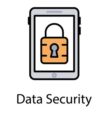 Kapalı kilit, mobil güvenlik kavramı ile Smartphone 