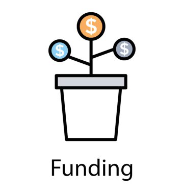 Büyüyen para bitki finansal yatırım kavramı 