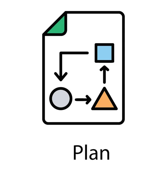 Diagramme Représente Algorithme Flux Travail Processus — Image vectorielle