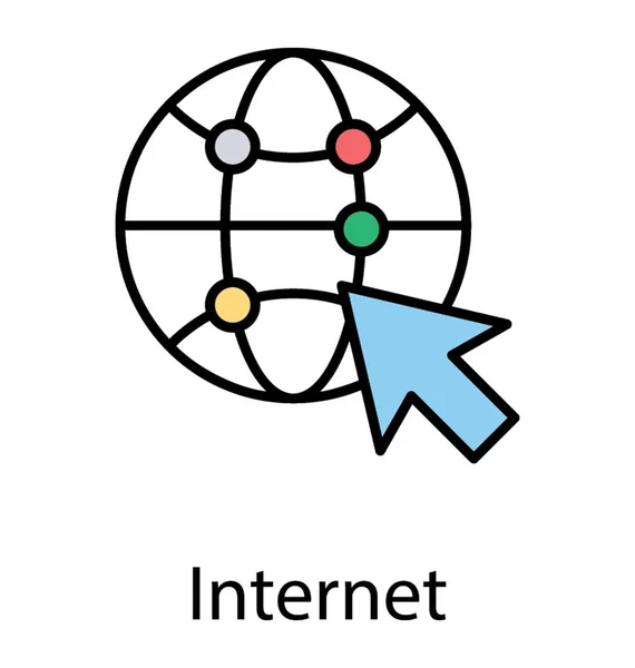 Rede Rede Cobrindo Globo Simbolizando World Wide Web —  Vetores de Stock