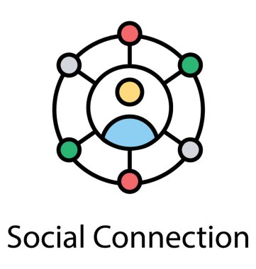 Sosyal bağlantı kavramını gösterilen Ağ düğümleri 