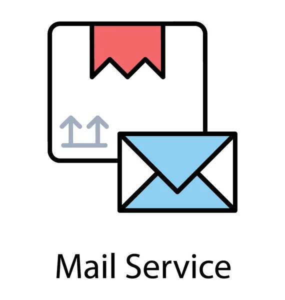 レター封筒 メール サービスと物流密封パッケージ — ストックベクタ