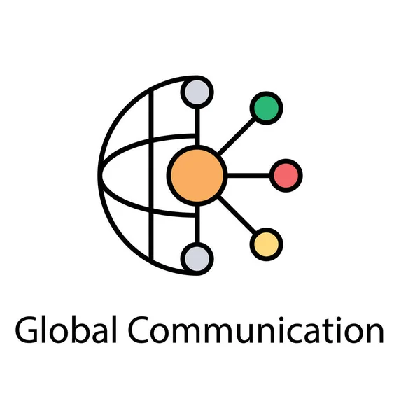 Globo Con Conexiones Que Simbolizan Red Global — Vector de stock