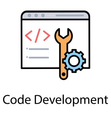HTML kodu ile dişli ve anahtar Web sitesinde, kodu en iyi duruma getirme simgesini 