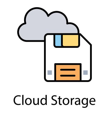 Bulut, dijital yedekleme sd kart veya bulut depolama kavramı temsil eden simge 