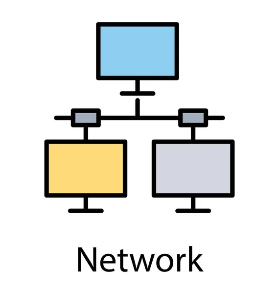 Client Servermodel Een Gedistribueerde Toepassing Structuur — Stockvector
