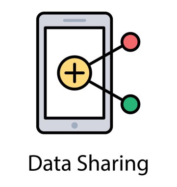 Detaylı düz kavramı simge seo mobil pazarlama