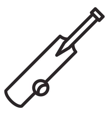 Yarasa ve fiziksel spor için topu gösteren bir simge 