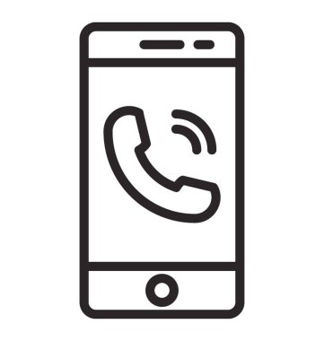 Smartphone temsil eden işareti arama ile bir dokunmatik telefon 