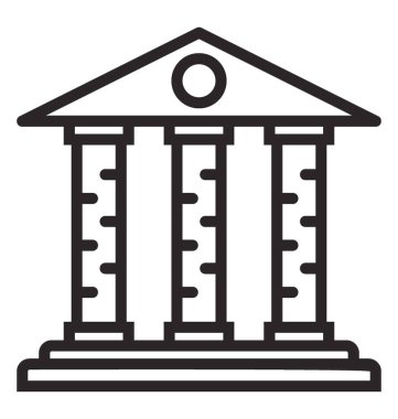 Office karakterize ayağı ile bir antik stili mimari bina ya da bir banka binası  