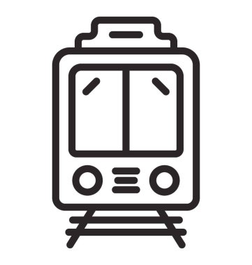 Tren simgeleyen bir demiryolu parça üzerinde büyük bir araç 