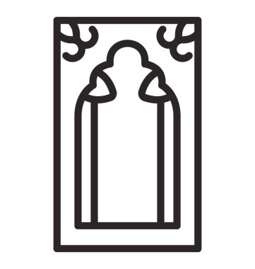 Dua dua mat temsil eden üzerinde teklif caminin grafikli kutsal bir mat 