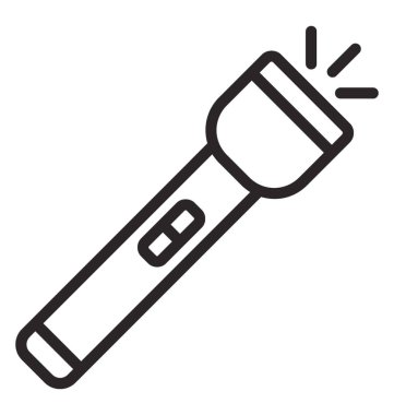 Aydınlanma ve seyahat amacı için el feneri. 