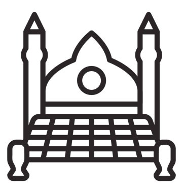 Dört ayağı mobilya tasarım ve yatak dinlenmek için oyma ile