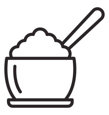 Haşlanmış pirinç temsil eden kaşık ile ağzına kadar Kupası dolgu 